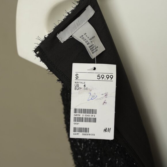 H&M Cocktail Pencil Dress, Size 4, Black - Picture 10 of 10